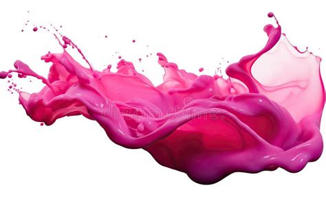 Pink Paint Splash Isolated On A White Background Stock Illustration