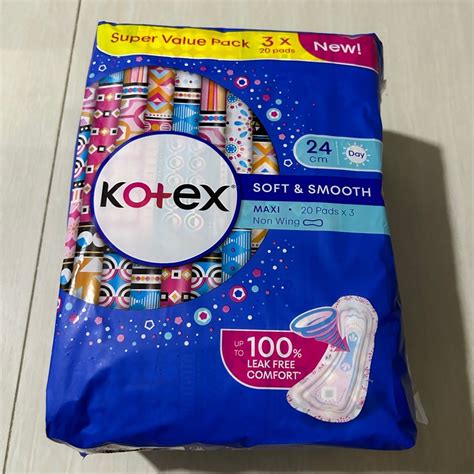 Kotex Soft Smooth Maxi Non Wing 24cm 20 3 Pad Beauty Personal Care