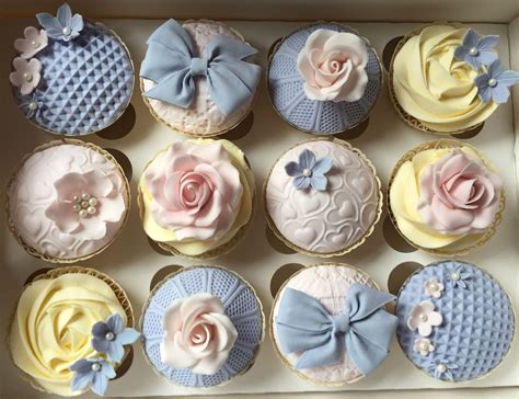 Blue And Blush Pink Wedding Cupcakes Pink Wedding Cupcakes Wedding