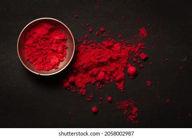 Closeup Auspicious Red Orange Colored Sindoor Stock Photo (Edit Now ...