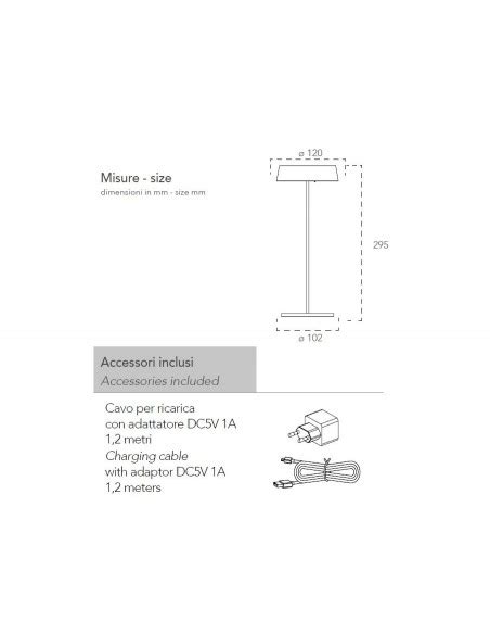 Lampada Da Tavolo Ricaricabile Cocktail Intec Light Su Ad Online Store