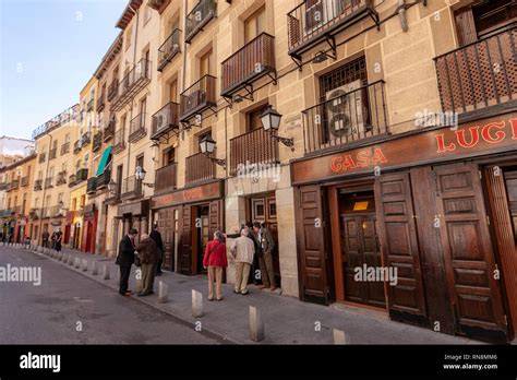 Casa Lucio Restaurant In Touristic Cava Baja Street In Madrid Spain