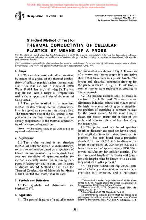 Astm D Method Of Test For Thermal Conductivity Of Cellular