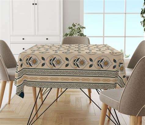 Buy Modern Blocks Cotton Table Cloth (86 x 55 Inch) Online in India at Best Price - Modern Table ...