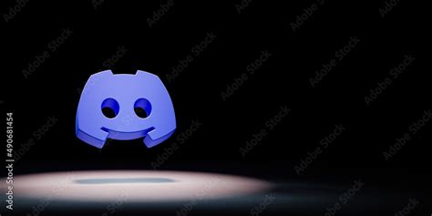 Discord Logo Spotlighted on Black Background Stock Illustration | Adobe Stock