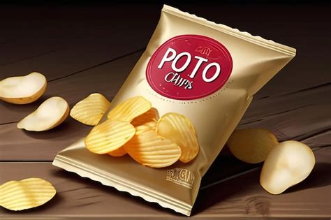 Premium Vector Realistic Vector Design Potato Chips Packaging Template