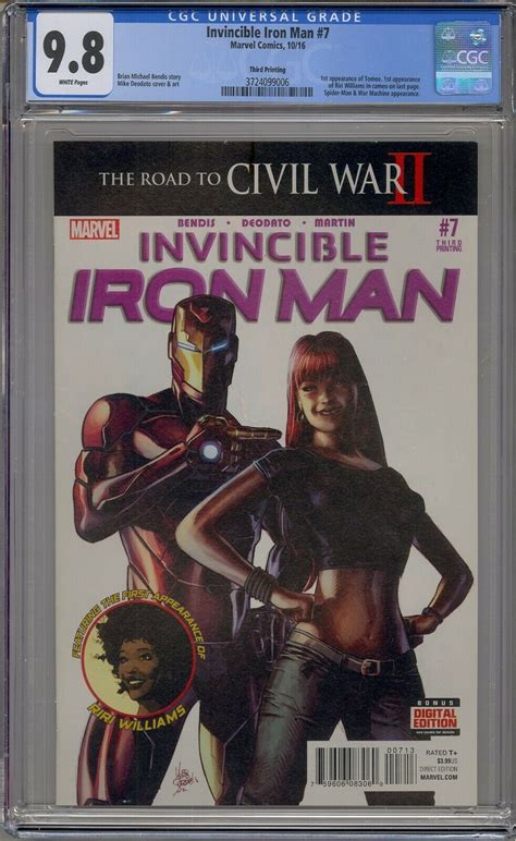 Invincible Iron Man Cgc St Riri Williams Tomoe Rd Third