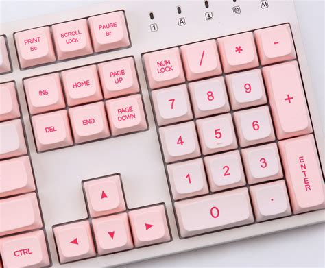 Pink Key Xda Profile Dye Sub Pbt Keycaps Full Layout Keycap Set