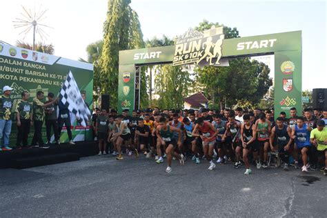 Peringati HUT Ke 73 Kodam I BB Korem 031 Wira Bima Gelar Fun Run 5K