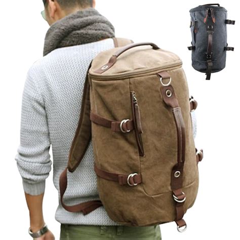 Large capacity man travel bag mountaineering backpack men bags canvas ...