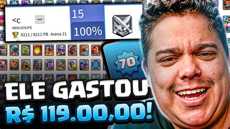 ESSE CARA COLOCOU TODAS CARTAS NO NIVEL 15 GASTANDO MAIS DE R 119 000