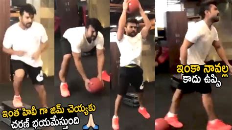 Ram Charan Heavy Gym Workout Video Ram Charan Latest Video Telugu