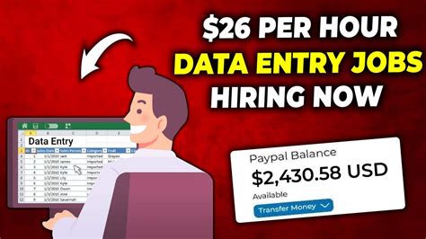 Data Entry Jobs From Home Get Paid Per Hour Data Entry Online