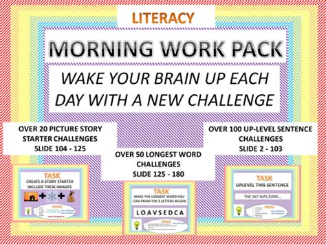 Literacy Morning Work Pack