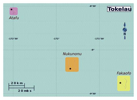 Large regions map of Tokelau | Tokelau | Oceania | Mapsland | Maps of ...