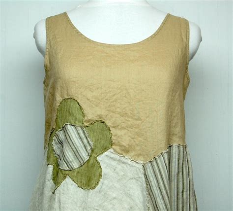 Linen Dress Shabby Chic Dress Long Linen Tunic Boho Chic Etsy