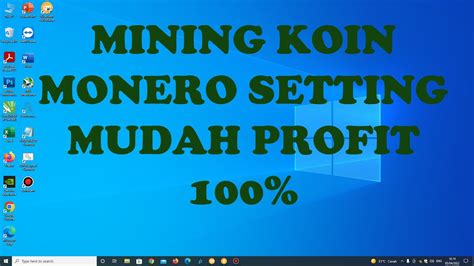 Tutorial Cara Mining Koin Monero Setting Mudah Profit Youtube