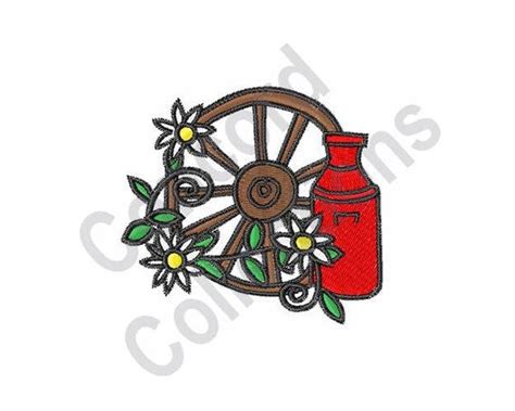 Wagon Wheel Machine Embroidery Design Wheel | Etsy