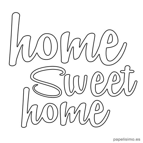 Letras Home Sweet Home Hogar Dulce Hogar Diy Plantillas De Palabras