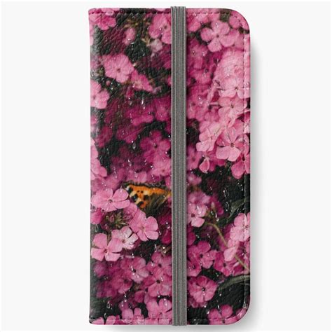 Pink Flower Under Rain Beautiful Flora Pattern Iphone Wallet For Sale By Magdy Store Pink