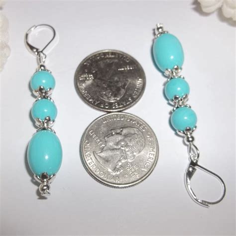 Wvluckygirl Jewelry Earrings Blue Earrings Turquoise Blue Earrings