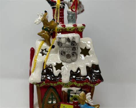 Blue Sky Clayworks Reindeer Chimney Practice Candle House, Blue Sky ...