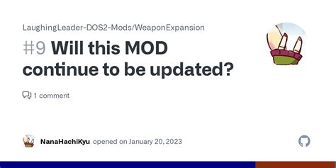 Will This Mod Continue To Be Updated Issue Laughingleader Dos