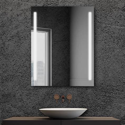 Specchio Bagno Retroilluminato Led 60x80cm Con 2 Fasce Luminose