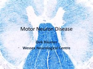 Diagnosis of motor neuron disease