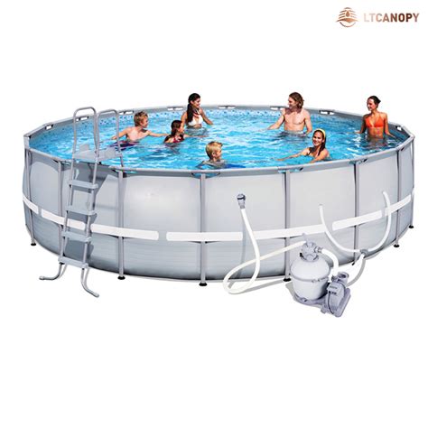 Portable Pvc Inflatable Rectangular Round Metal Frame Swimming Pool