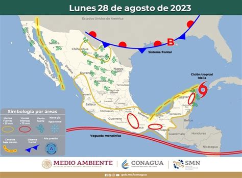 Esta es la LISTA de estados donde habrá fuertes LLUVIAS y granizo HOY