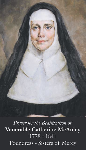 Venerable Catherine Mcauley Prayer Card Rosaryteam