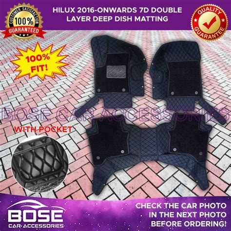 7D Deep Dish Matting ROHS For Toyota Hilux 2016 2017 2018 2019 2020