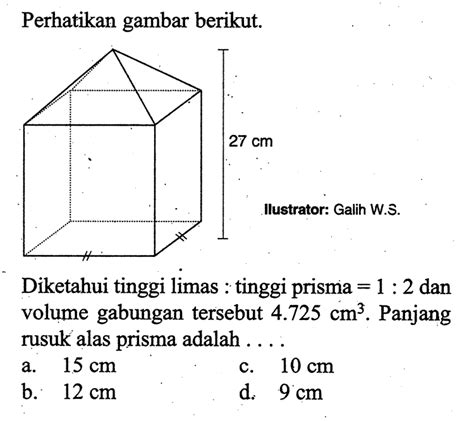 Kumpulan Contoh Soal Luas Permukaan Dan Volume Bangun Ruang Sisi Datar Tak Beraturan