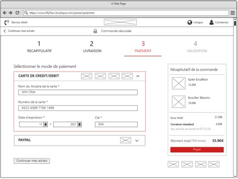 Exercice Appliquer La Notion Cr Er Un Wireframe Avec Balsamiq