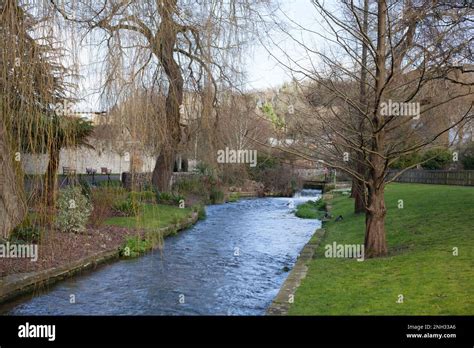 A River Walk In The Winter By Wolvesey Castle In Winchester In The UK