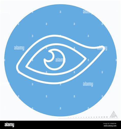 Icon Vector Of Eye Blue Eyes Style Simple Illustration Editable