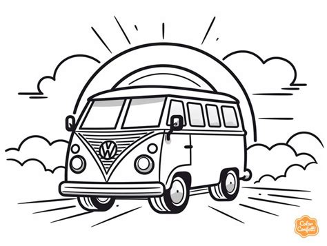 Road Trip Coloring Page For Kids Free Printable In 2024 Coloring