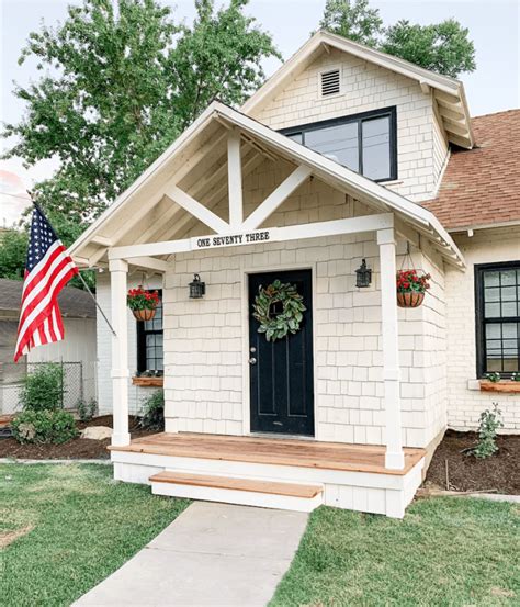 Simple DIY White Front Porch (Part 1) - Crystel Montenegro Home