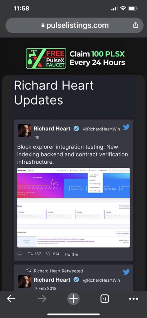 Pulsextokens On Twitter Pulsechain Updates Richardheart Is