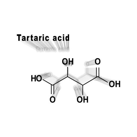 Premium Photo | Tartaric acid, structural chemical formula on a white ...