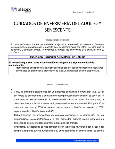 Ipla 1 No mucho CUIDADOS DE ENFERMERÍA DEL ADULTO Y SENESCENTE