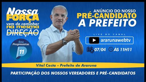 Vital Costa anuncia o nome de seu Pré Candidato a Prefeito de Araruna