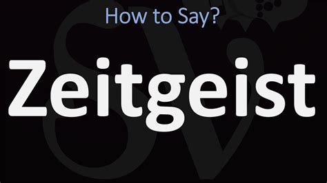 How To Pronounce Zeitgeist Correctly Youtube