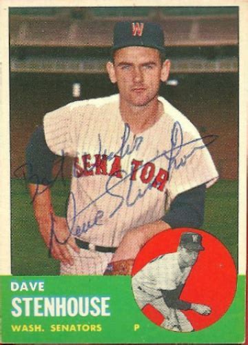 Dave Stenhouse Autographs And Memorabilia Sports Baseball