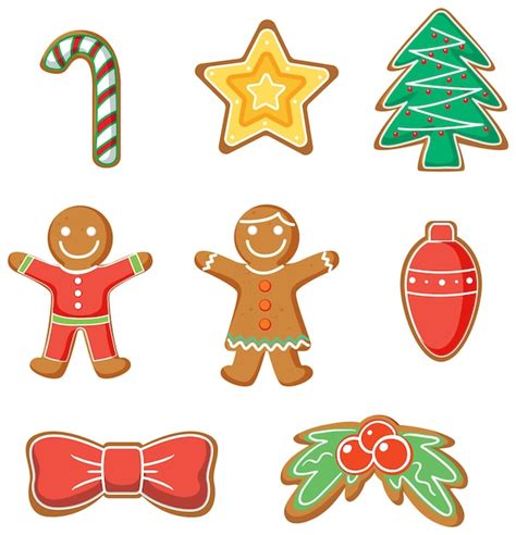 Premium Vector Christmas Gingerbread Cookies Collection