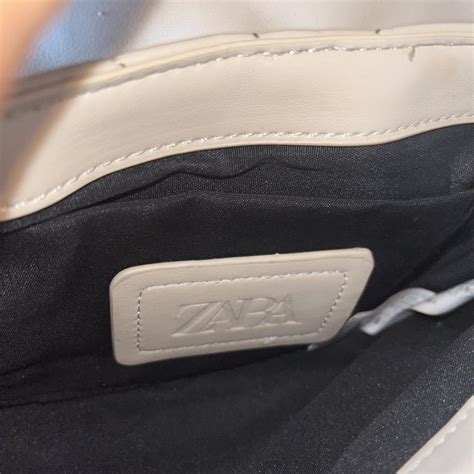 Zara Quilted Nude Bag With Gold Chain Worn Once Depop