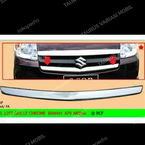 Jual Lis List Crome Gril Grill Grille Bawah SUZUKI APV ARENA Di Lapak