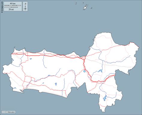 Giava Centrale Mappa Gratuita Mappa Muta Gratuita Cartina Muta