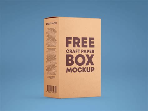 Vertical Kraft Paper Box Packaging Mockup Set Free Psd Templates